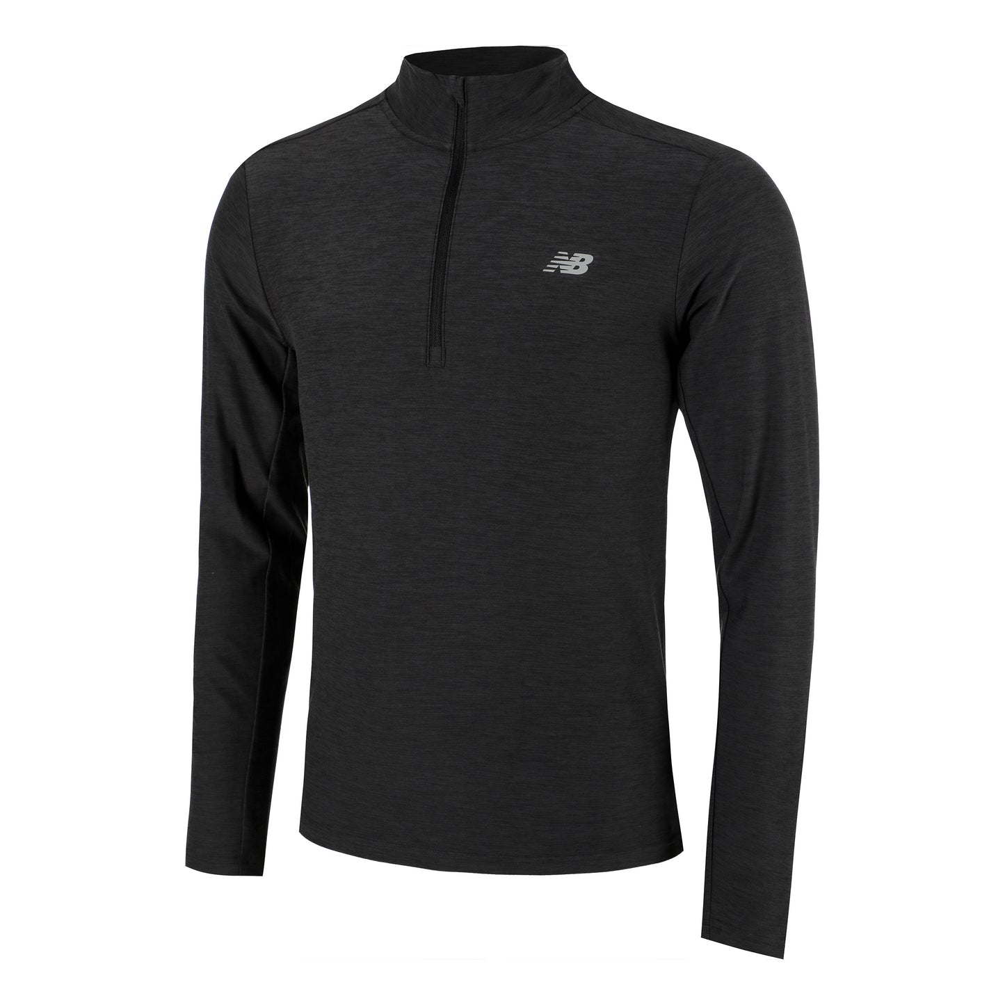 New Balance Space Dye 1/4 Zip Camiseta de manga larga Hombres - negro