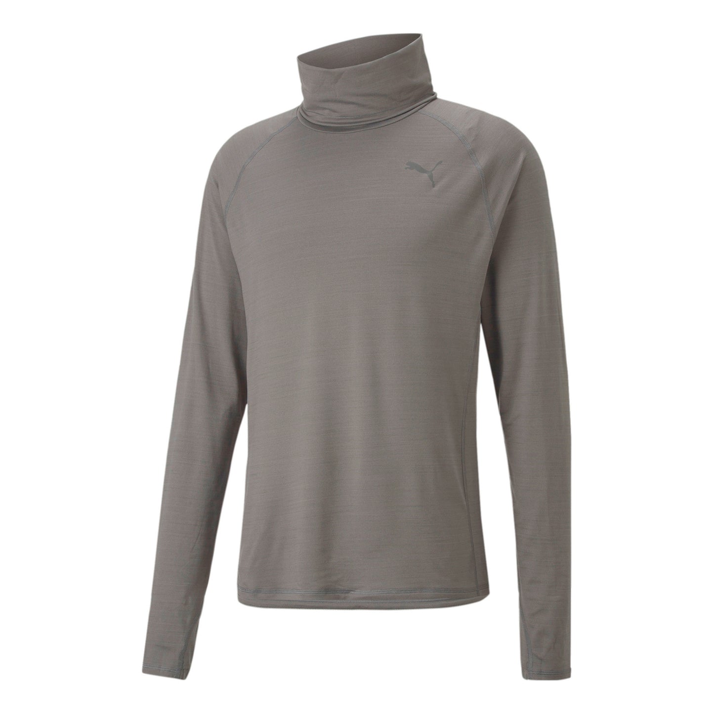 Puma Cloudspun High Neck Longsleeve Camiseta De Manga Larga Hombres-Gris