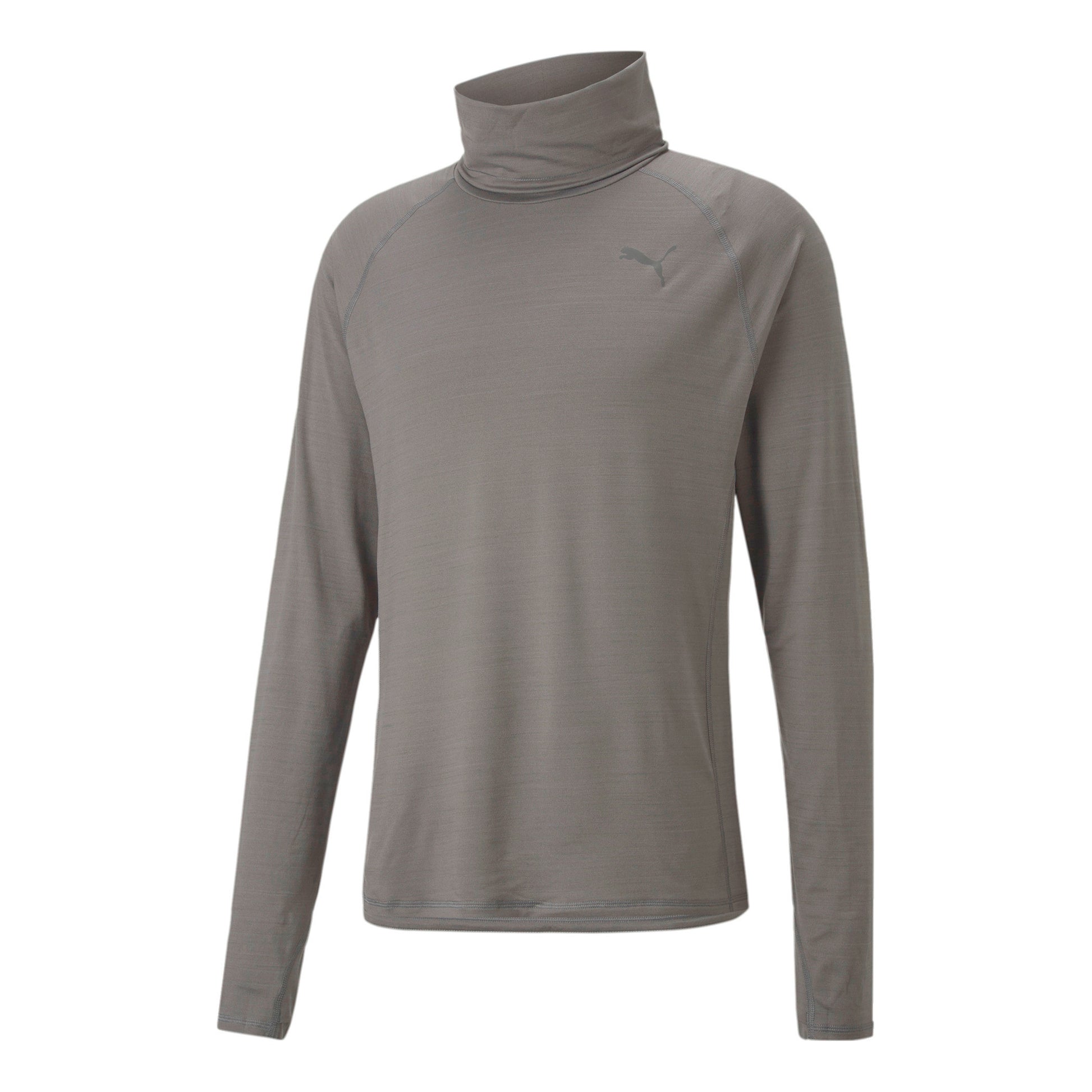 Puma Cloudspun High Neck Longsleeve Camiseta De Manga Larga Hombres-Gris