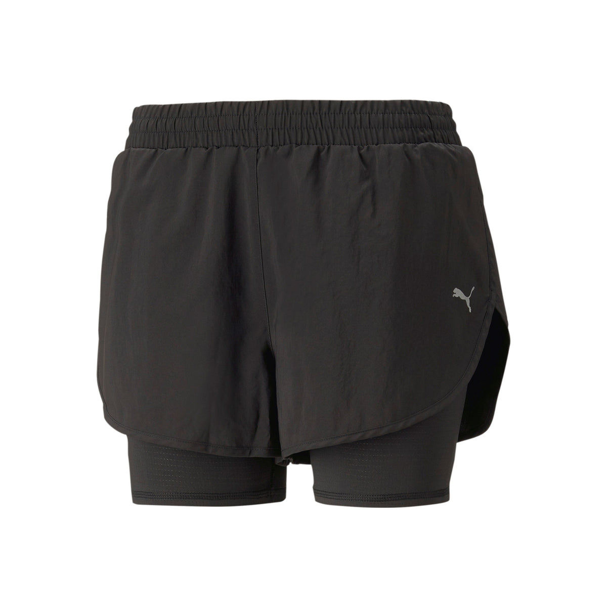 Puma Run Favorite Woven 2in1 3in Pantalones Cortos Mujeres-Negro