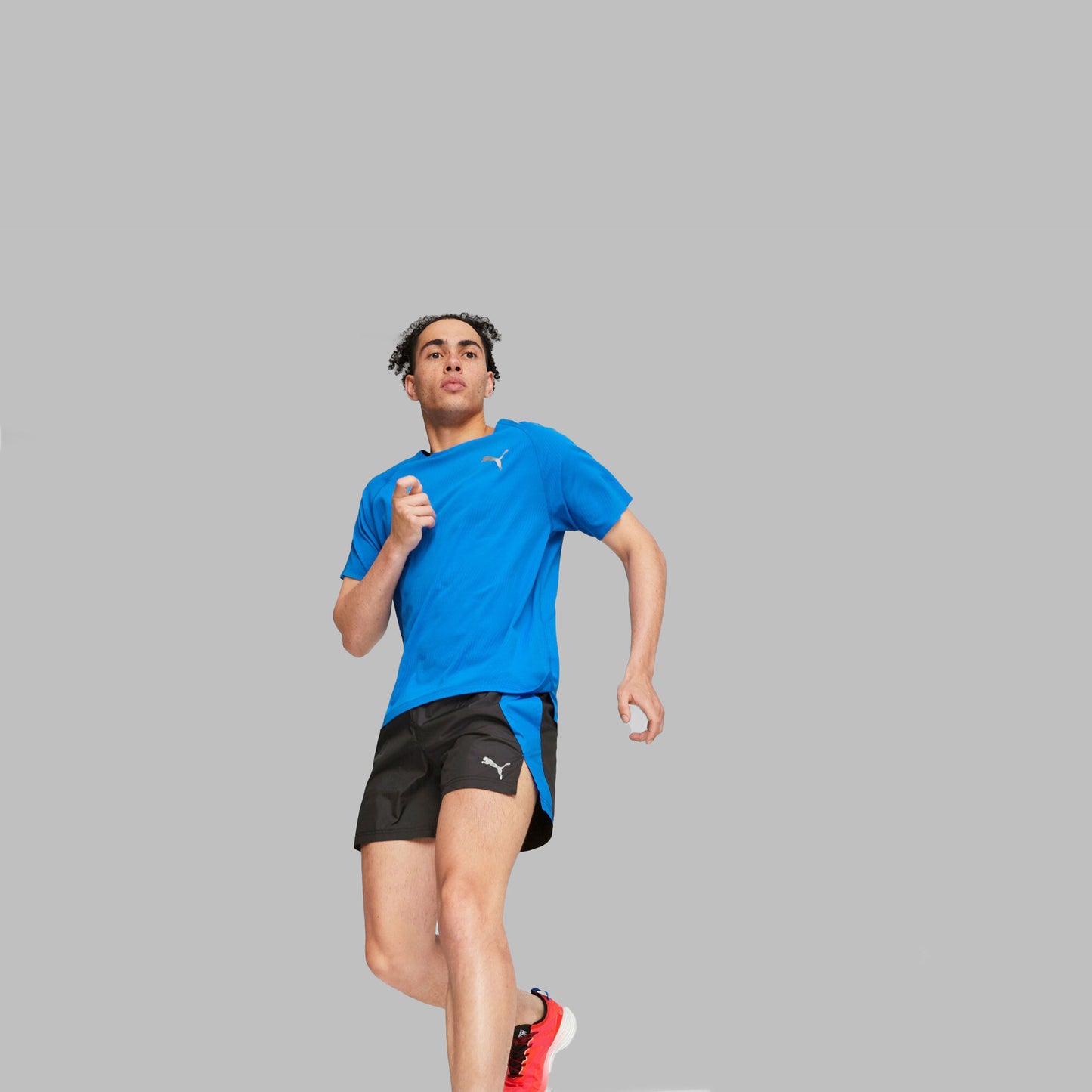 Puma Run 5in Pantalones Cortos Hombres-Negro,Azul