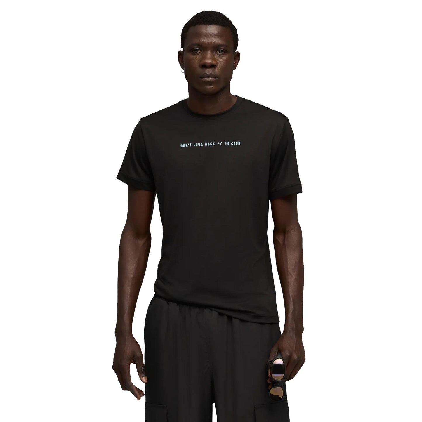 Puma Run Club Graphic Camiseta De Running Hombres-Negro