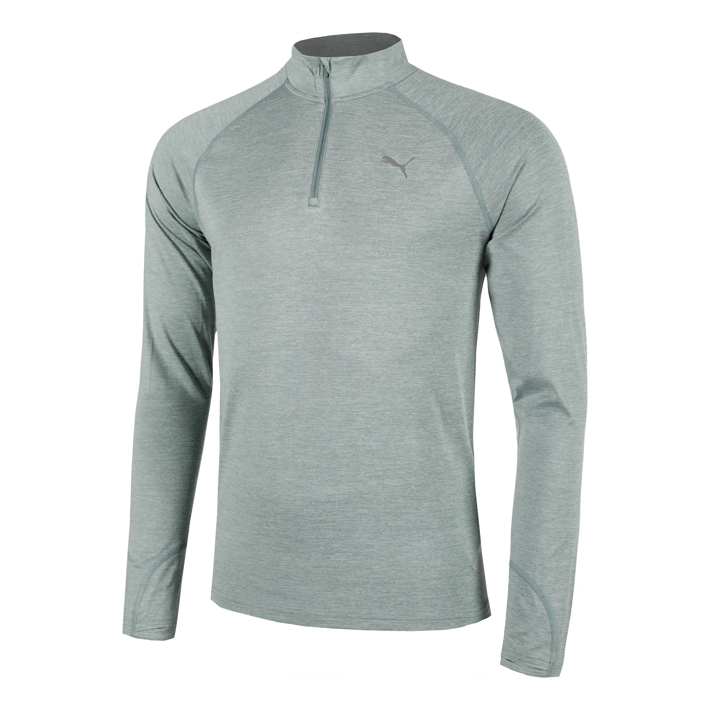 Puma Velocity Cloudspun 1/4 Zip Camiseta De Running Hombres-Verde