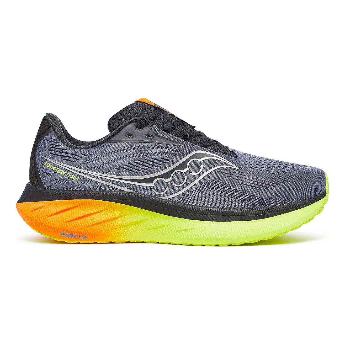 Saucony Ride 18 Zapatilla Neutral Hombres-Gris,Multicolor