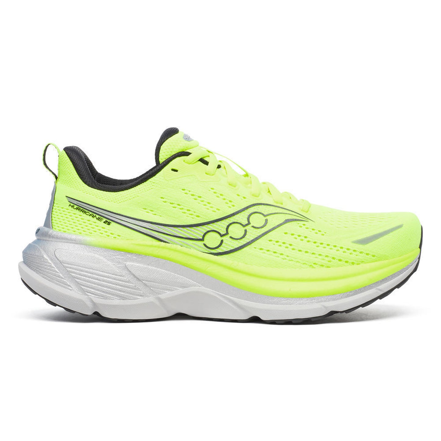 Saucony Hurricane 25 Zapatilla de estabilidad Hombres-amarillo limón, negro