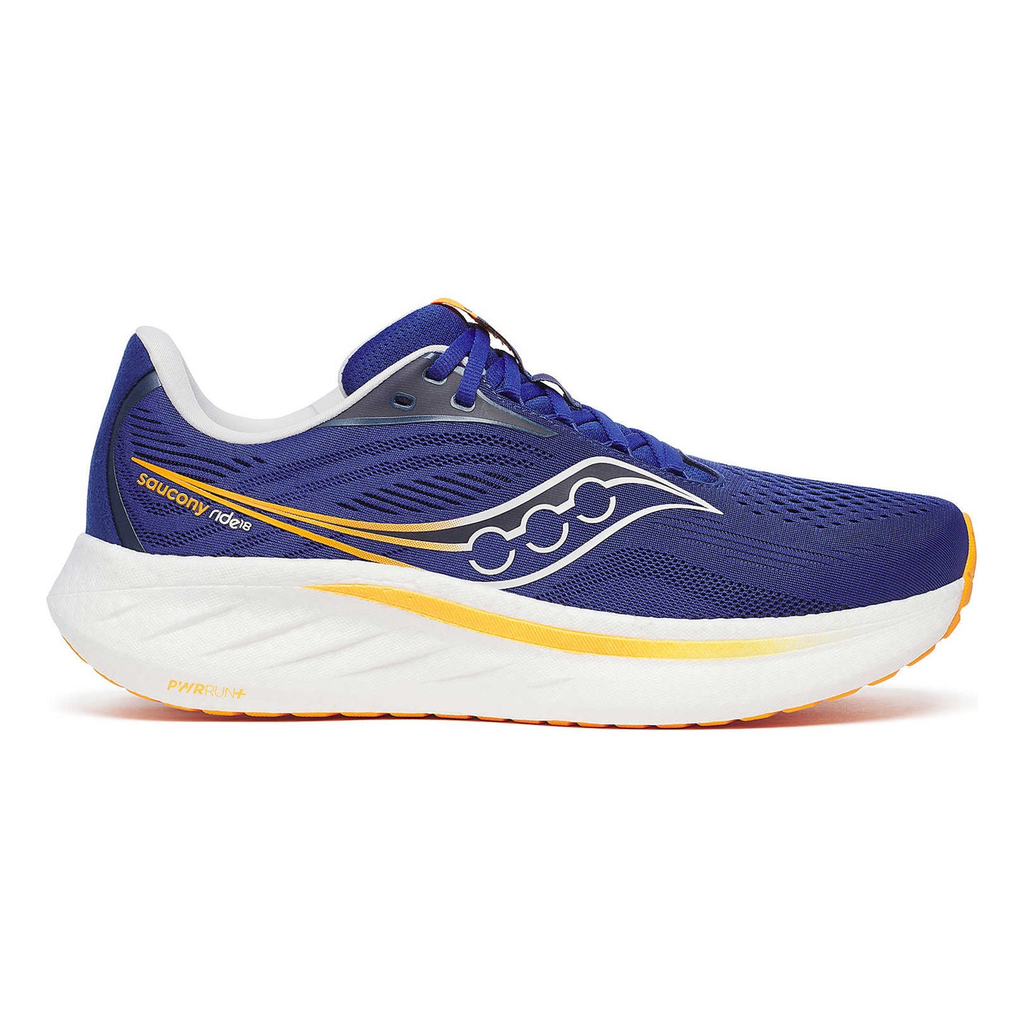Saucony Ride 18 Zapatilla neutral Hombres - azul, naranja