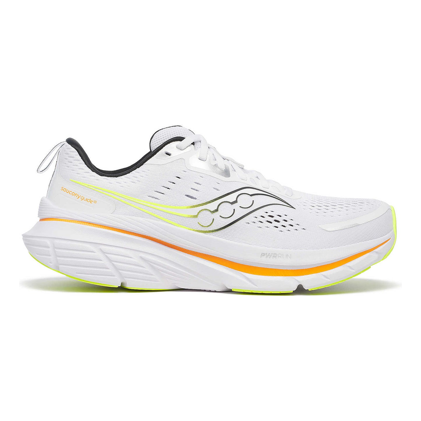 Saucony Guide 18 Zapatilla de estabilidad Hombres - blanco, naranja