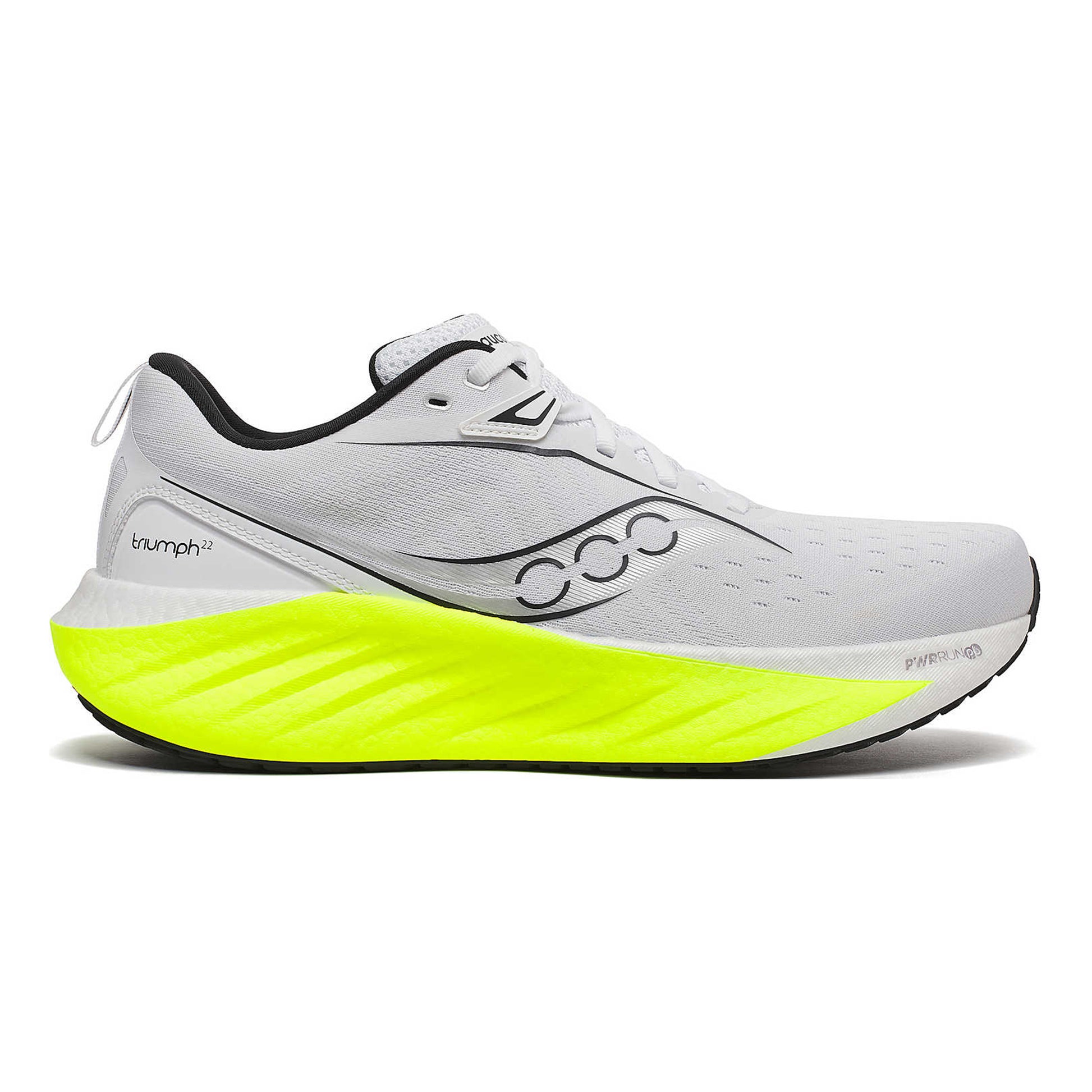 Saucony Triumph 22 Zapatilla Neutral Hombres-Blanco,Amarillo Limón