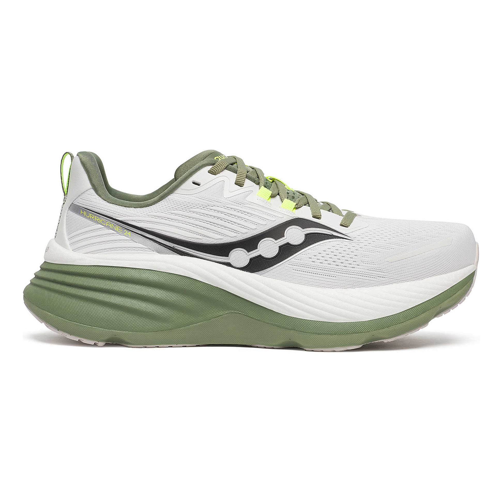 Saucony Hurricane 24 Zapatilla de estabilidad Hombres - blanco, oliva