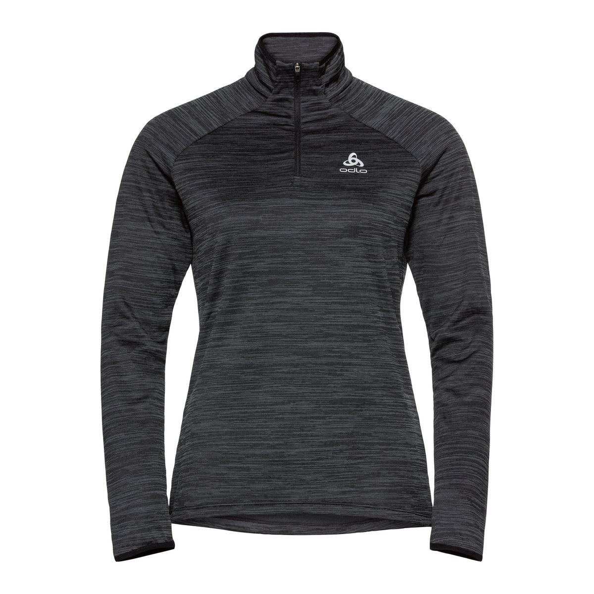 Odlo Easy Warm Mid Layer Half-Zip Camiseta De Manga Larga Mujeres-Negro,Gris