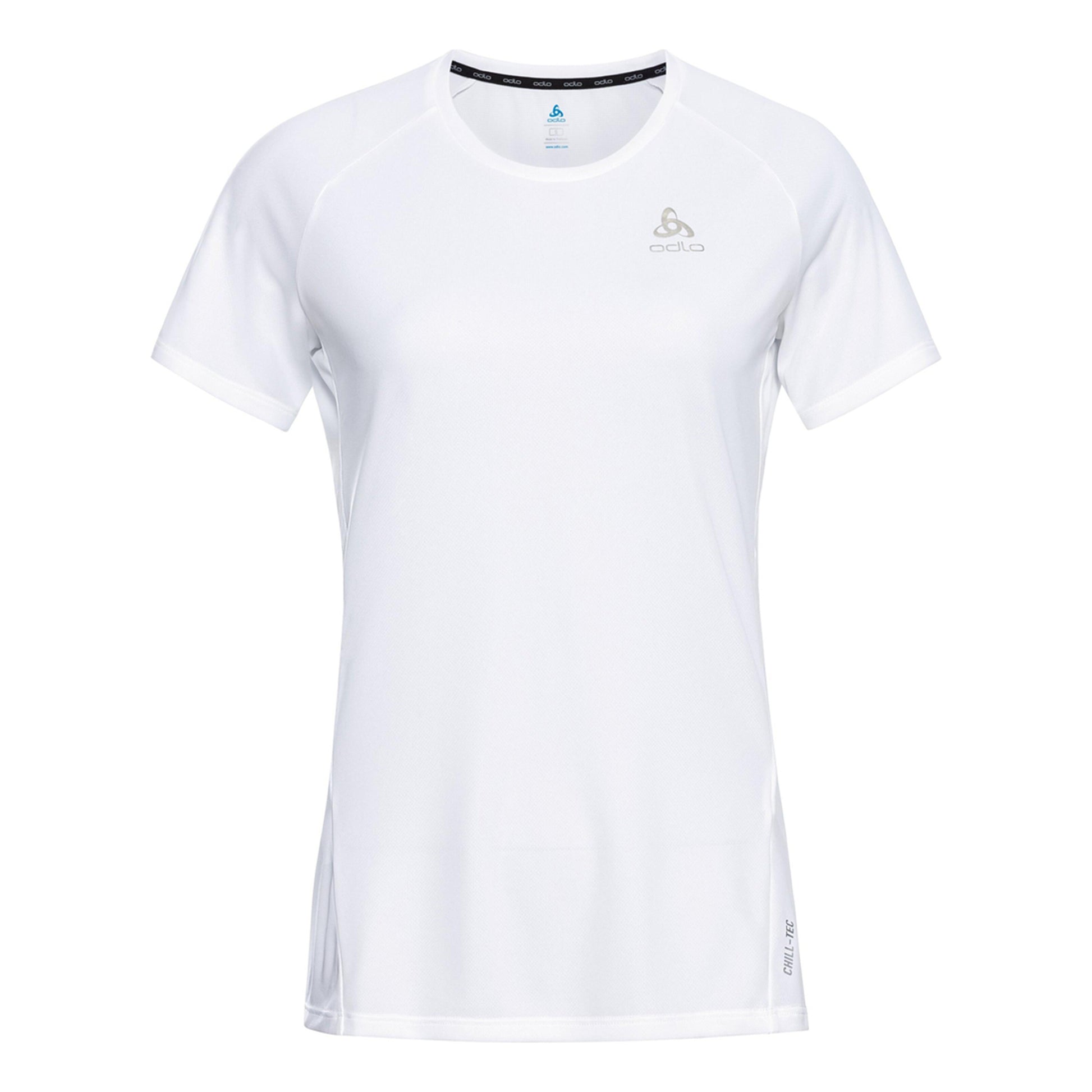 Odlo Crew Neck Essential Chill-Tech Camiseta De Running Mujeres-Blanco