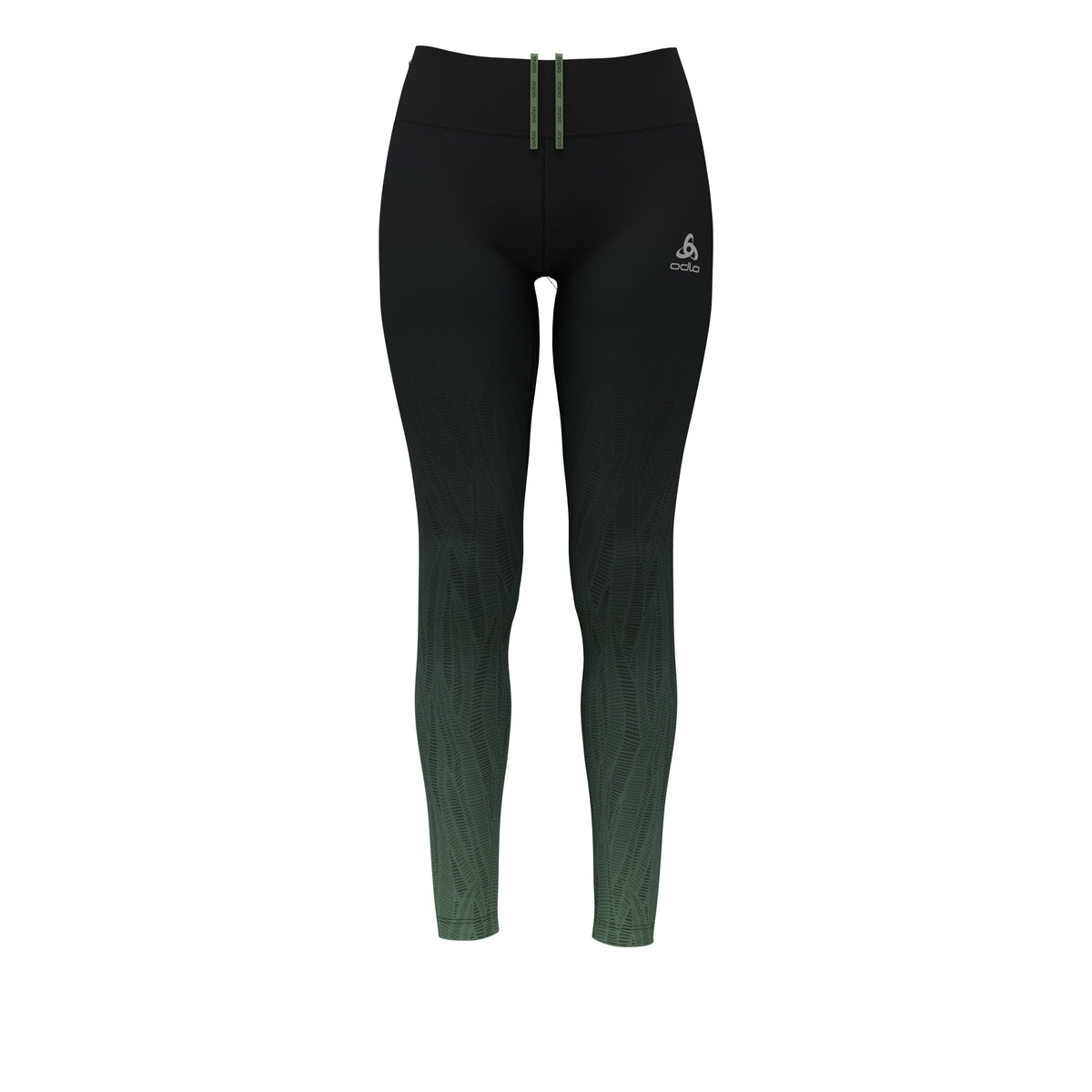Odlo Print Malla Mujeres-Negro,Verde