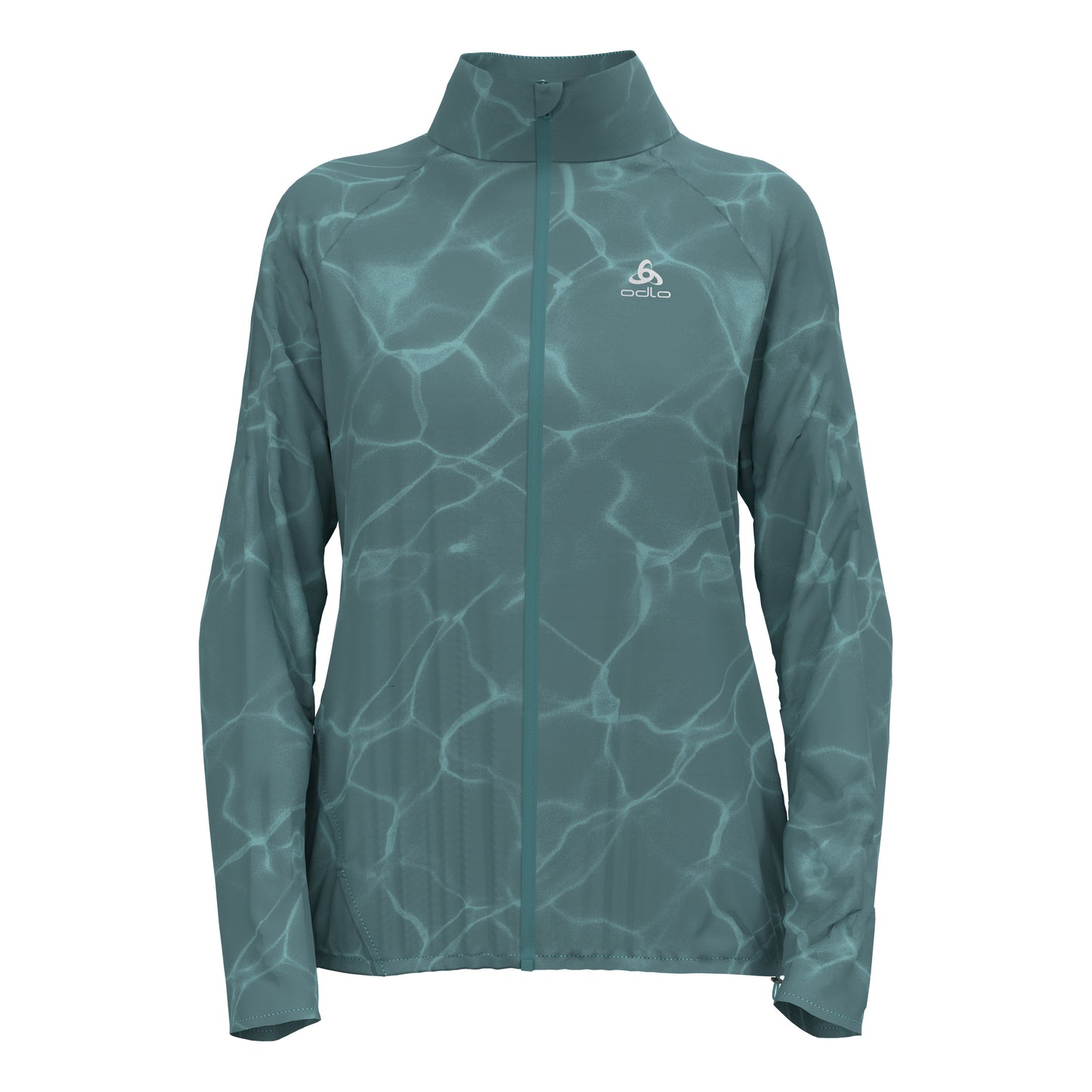 Odlo Zeroweight Print Chaqueta Para Correr Mujeres-Azul-gris