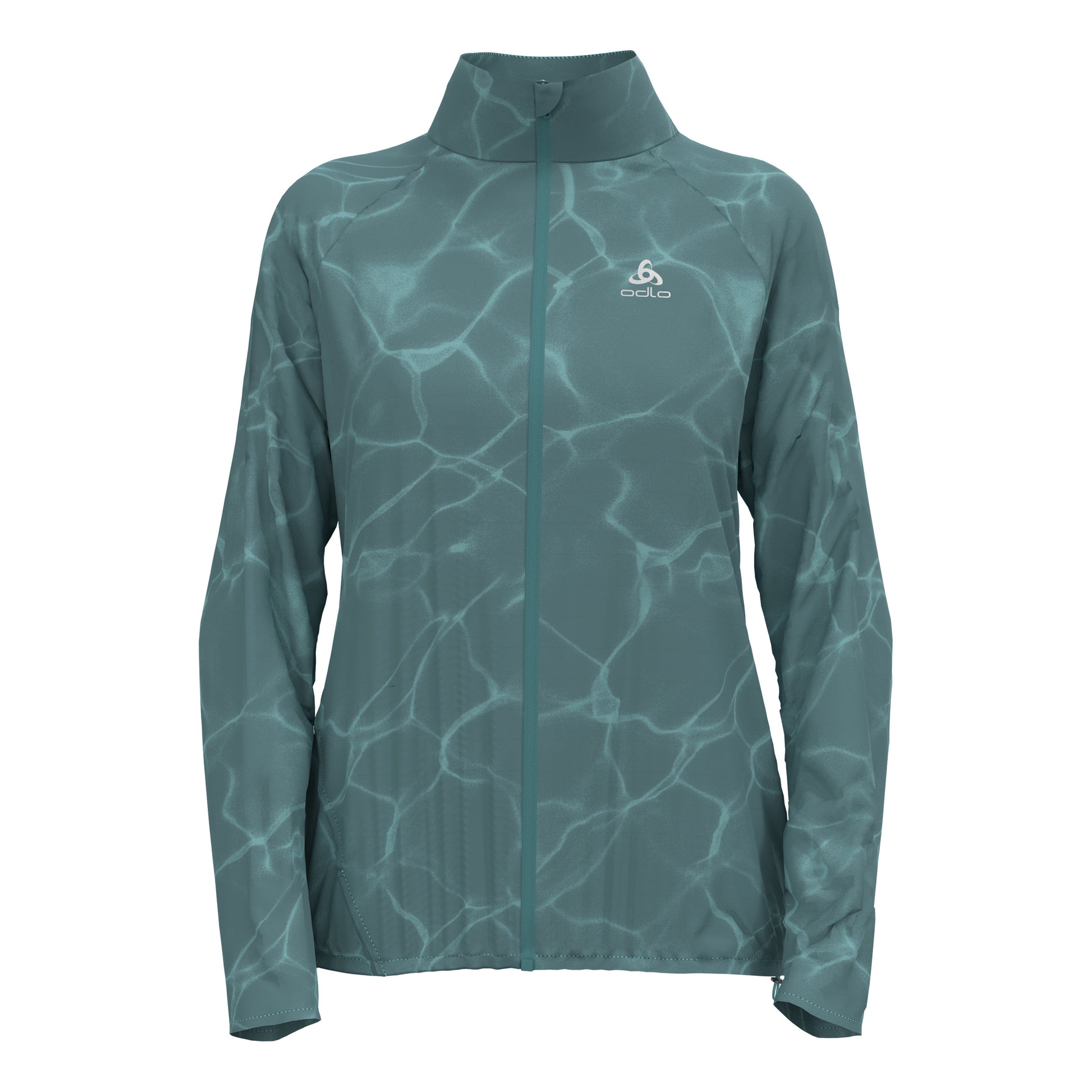 Odlo Zeroweight Print Chaqueta Para Correr Mujeres-Azul-gris