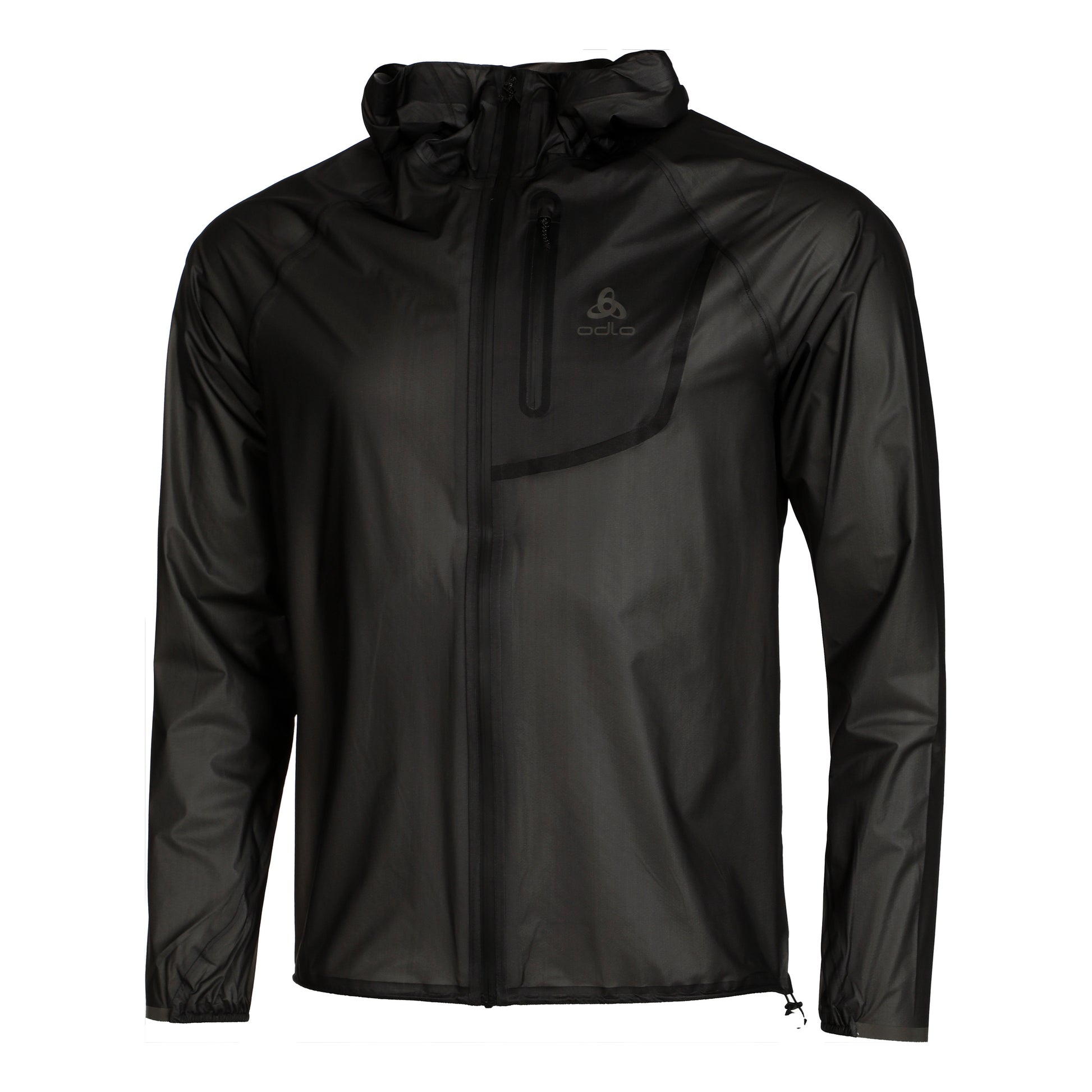 Odlo Zeroweight Dual Dry PK Waterproof Chaqueta para correr Hombres-negro