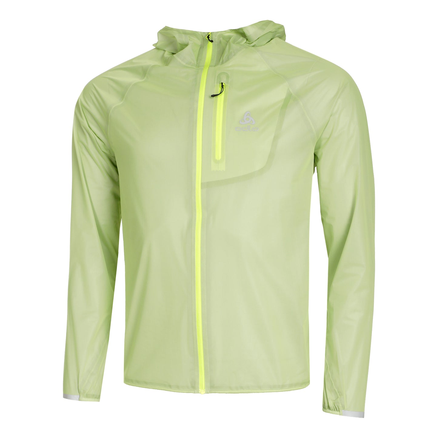 Odlo Zeroweight Dual Dry PK Waterproof Chaqueta para correr Hombres-verde claro