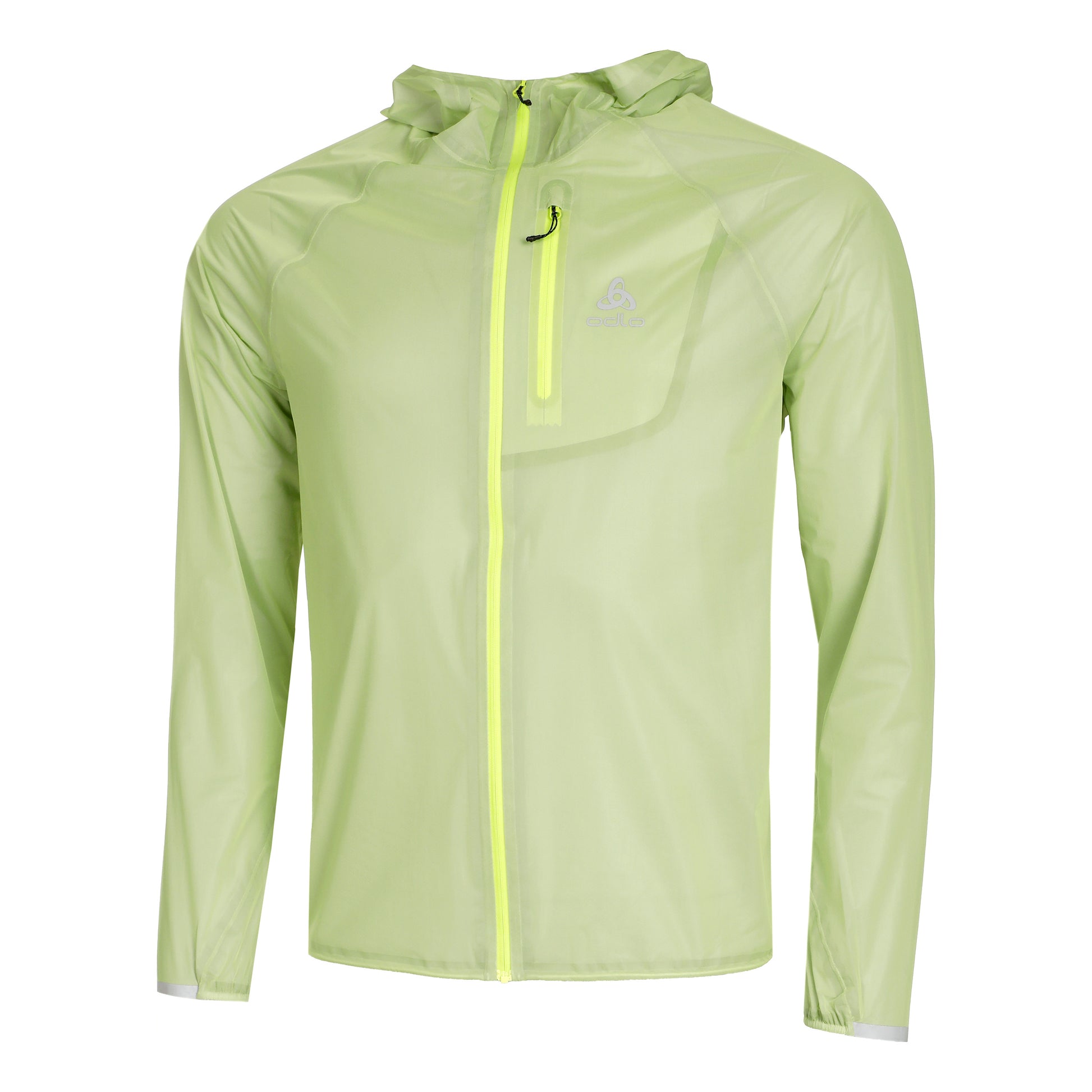 Odlo Zeroweight Dual Dry PK Waterproof Chaqueta para correr Hombres-verde claro