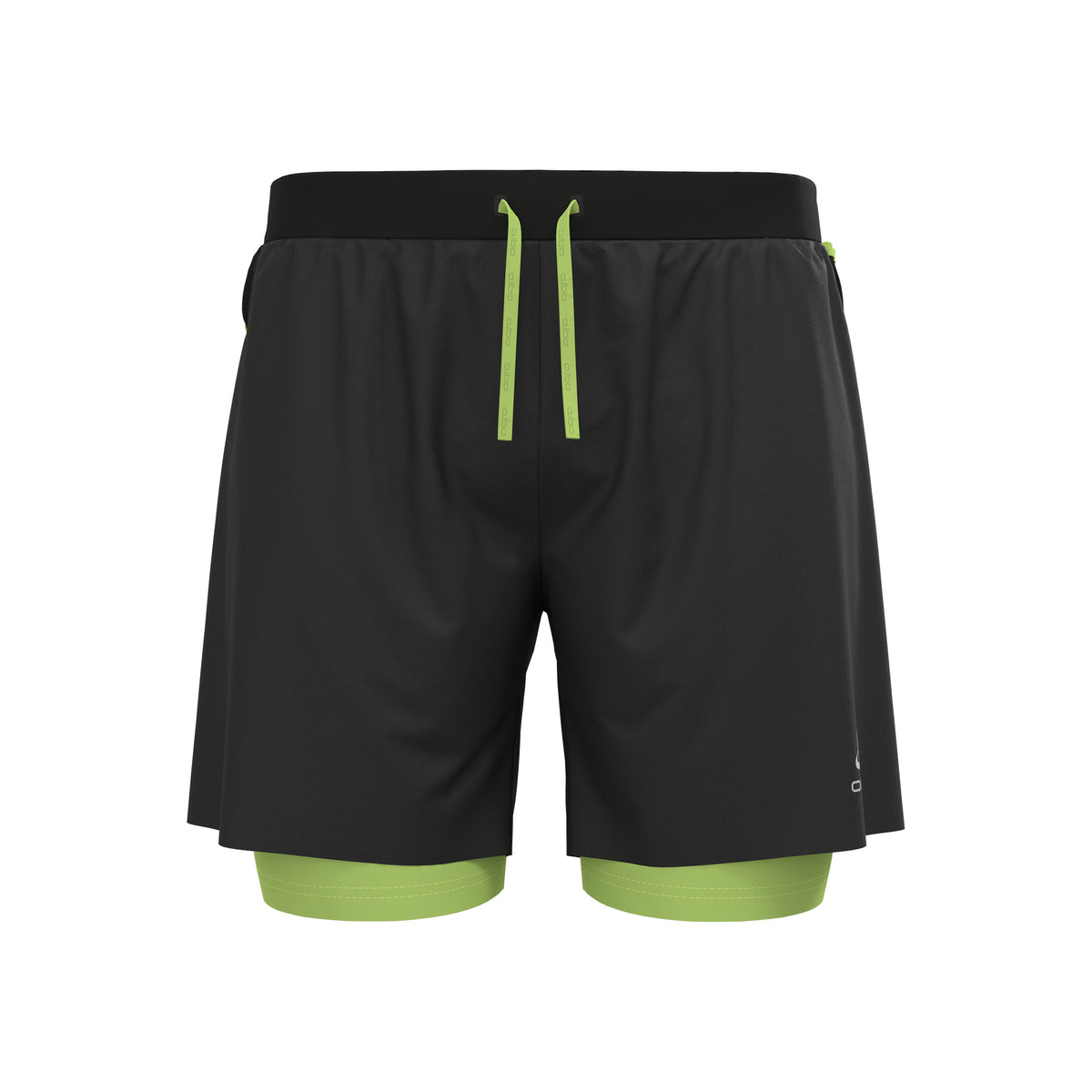 Odlo X-Alp Trail 6inch 2in1 Pantalones cortos Hombres - negro, verde claro
