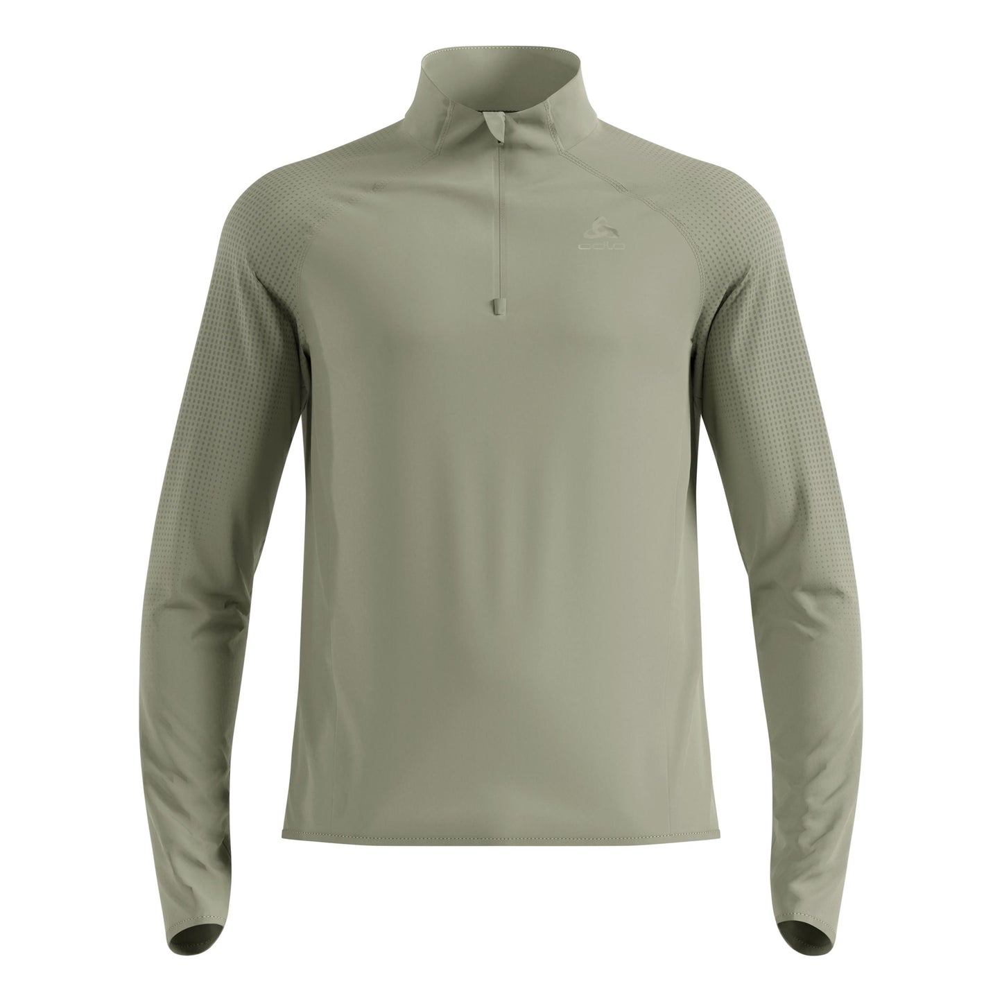 Odlo Zeroweight Warm Mid Layer 1/2 Zip Camiseta De Running Hombres-Oliva