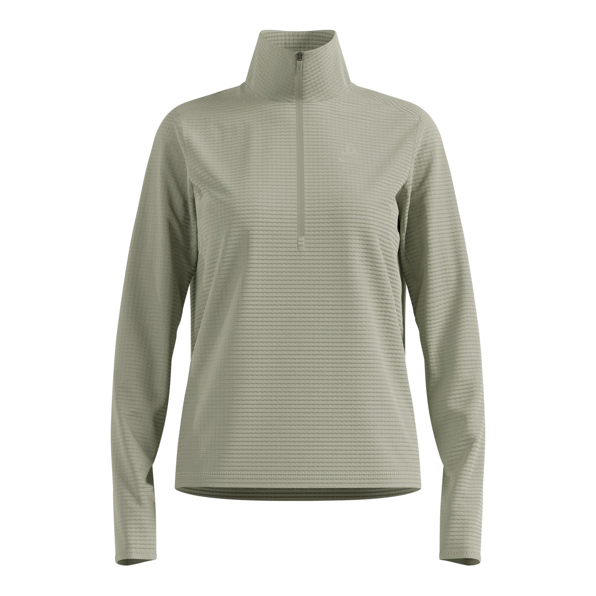 Odlo Essential Thermal Midlayer 1/2 Zip Camiseta De Running Mujeres-Oliva