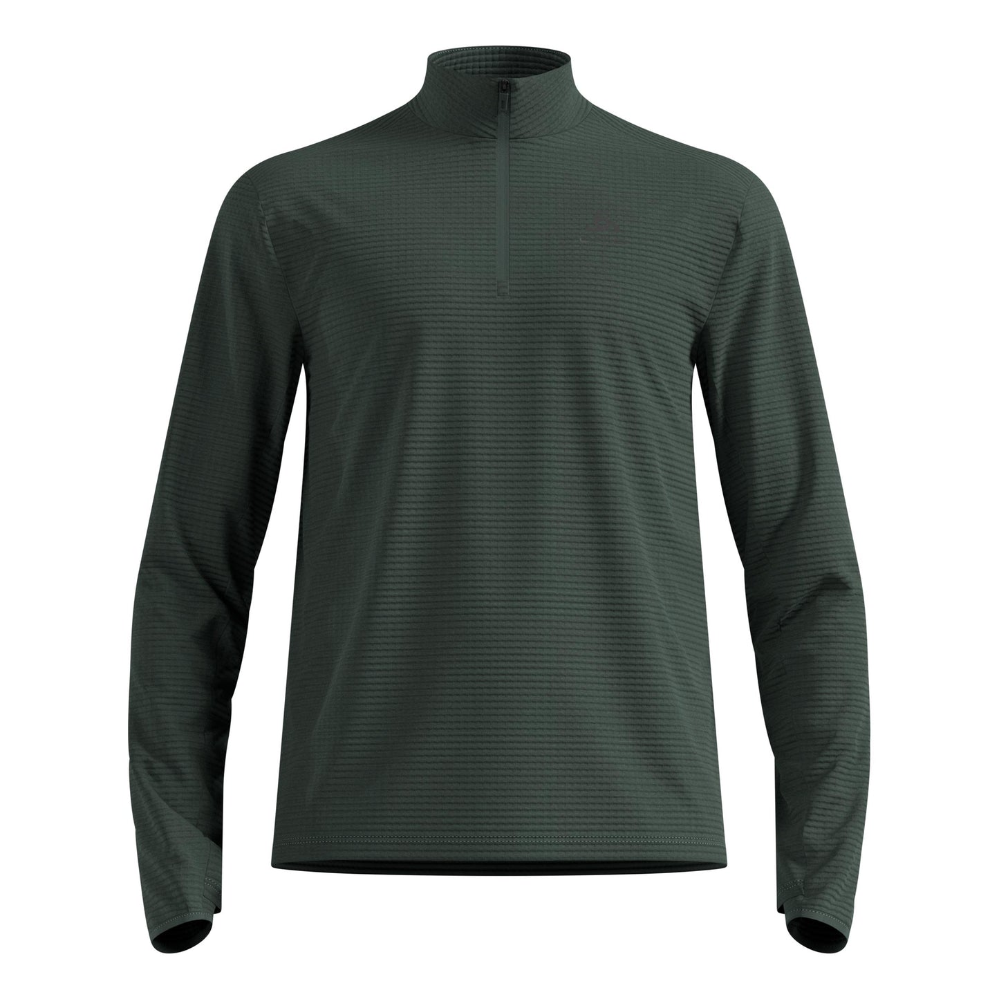 Odlo Essential Thermal Midlayer 1/2 Zip Camiseta De Running Hombres-Oliva