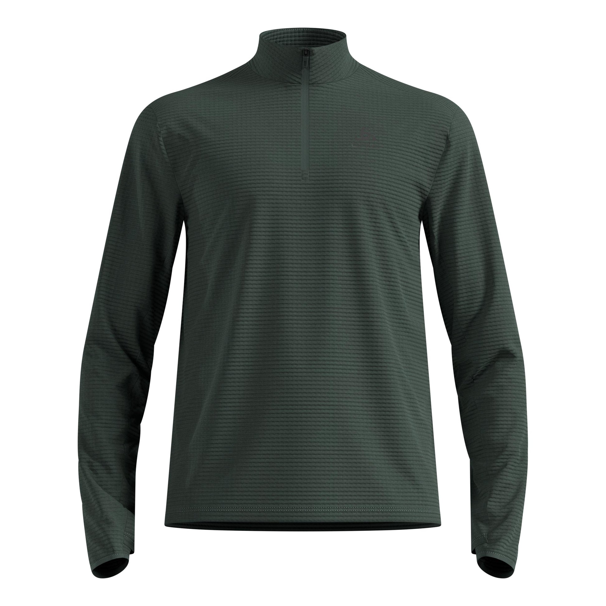Odlo Essential Thermal Midlayer 1/2 Zip Camiseta De Running Hombres-Oliva