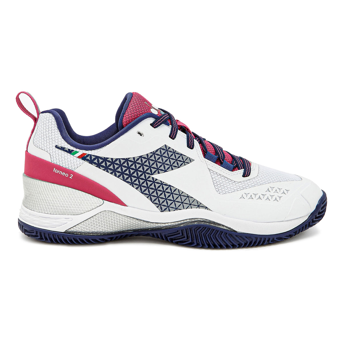 Diadora Blushield Torneo 2 Zapatilla tierra batida Mujeres - blanco, rosa