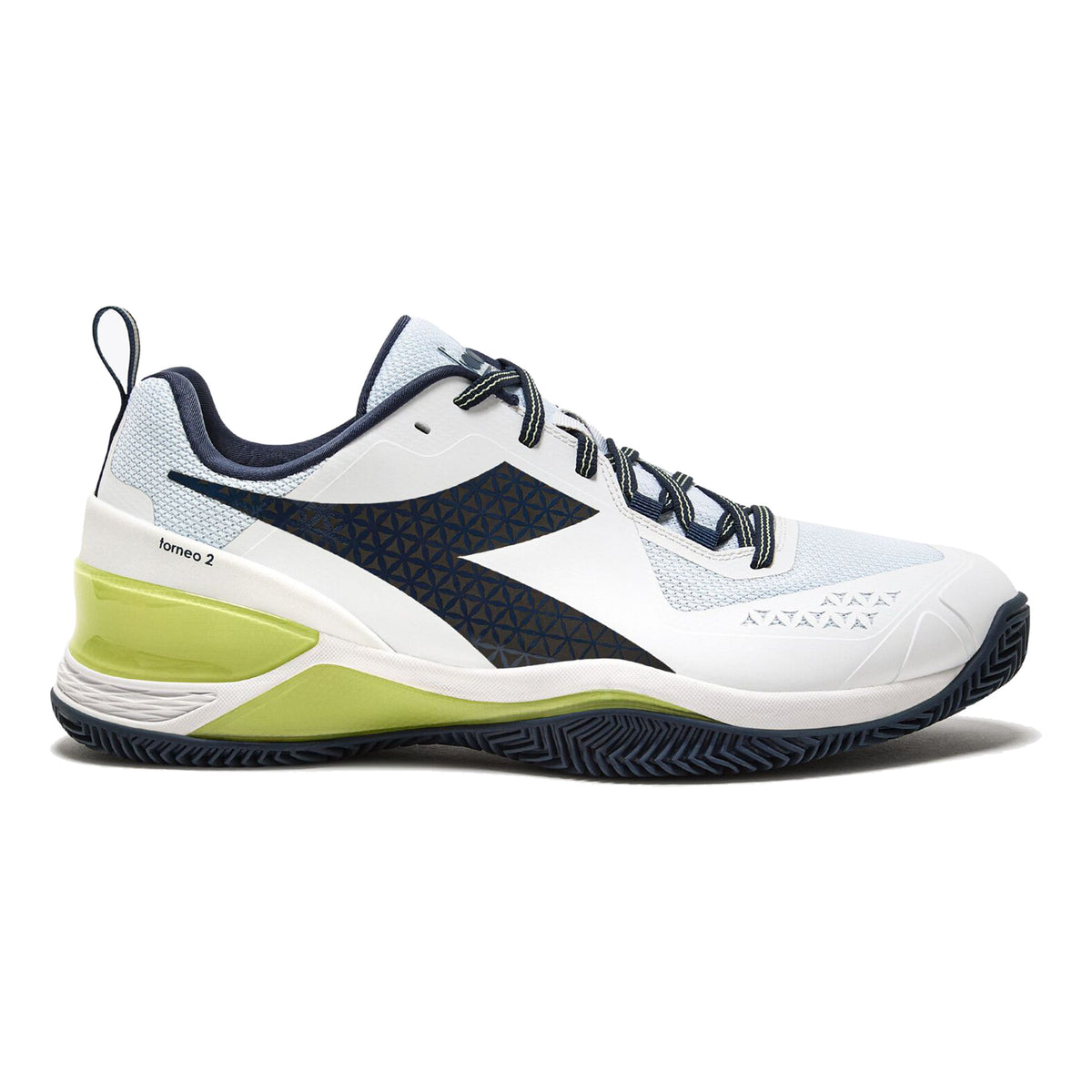 Diadora Blushield Torneo 2 Zapatilla Tierra Batida Hombres-Blanco,Azul