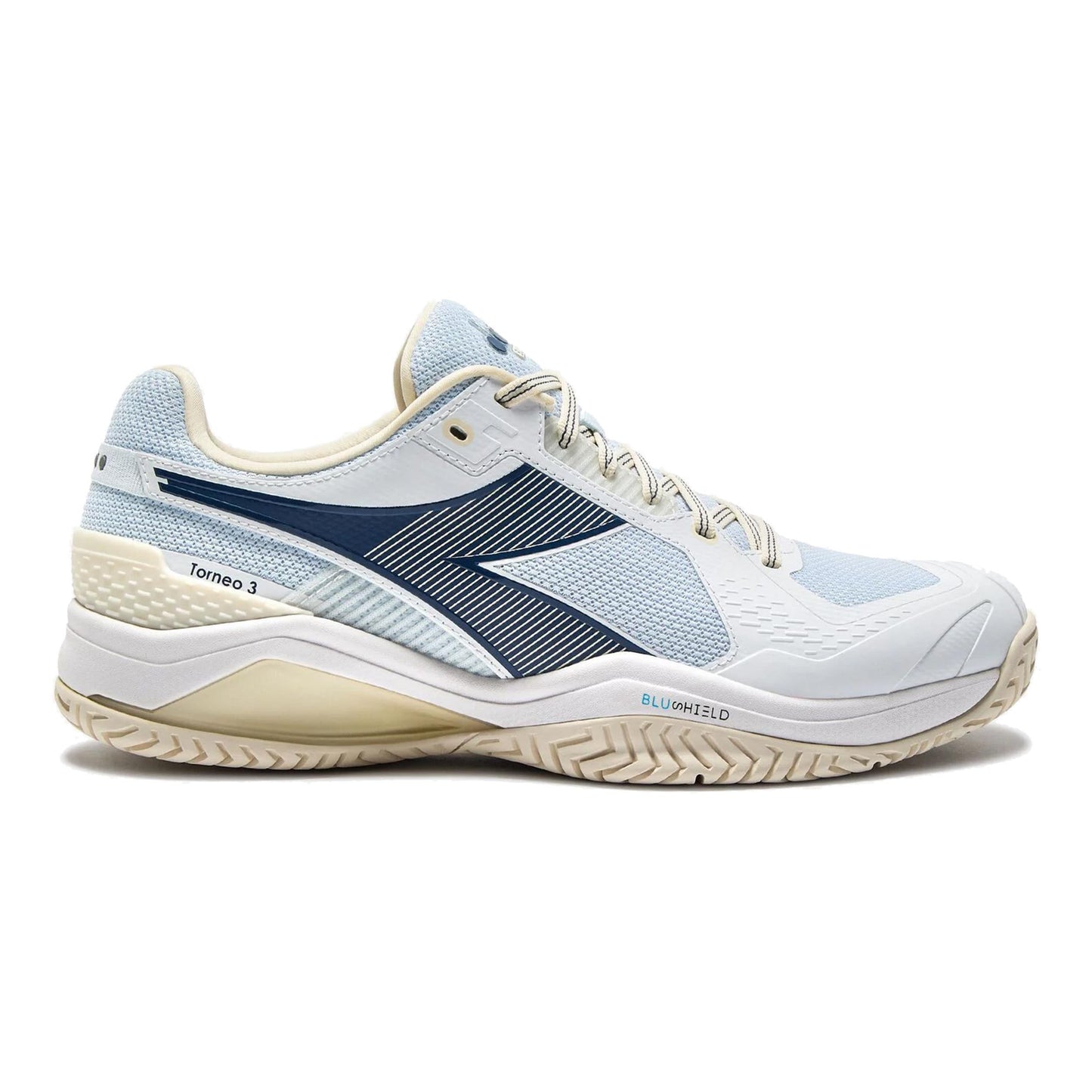 Diadora Blushield Torneo 3 Zapatilla Todas Las Superficies Hombres-Blanco,Azul