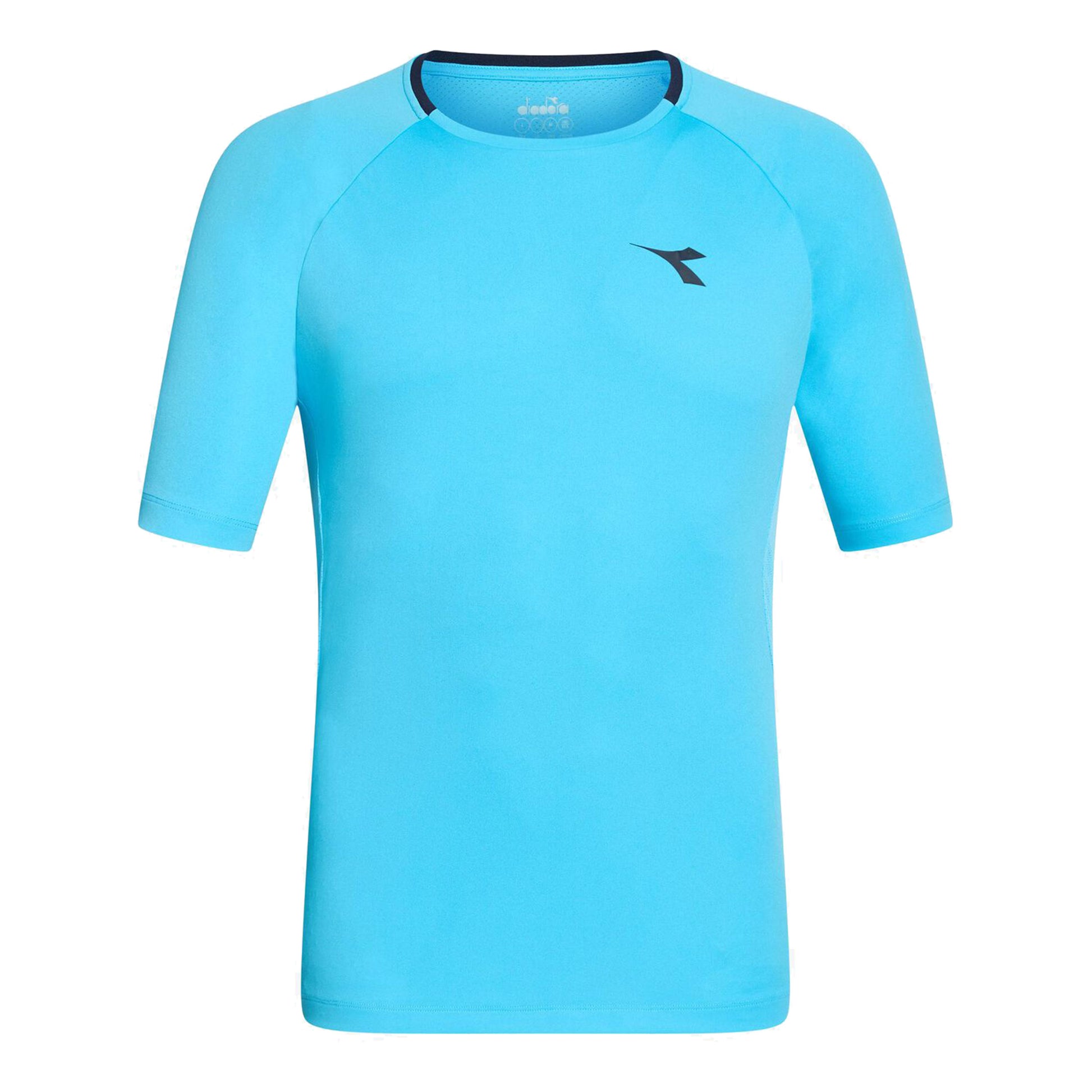 Diadora Camiseta De Manga Corta Hombres-Azul Claro
