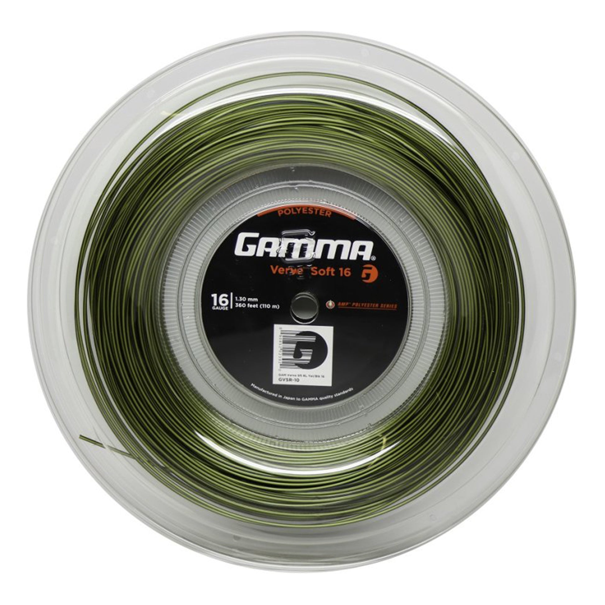 Gamma Verve Soft Bobinas De Cordaje 110m-Negro,Amarillo
