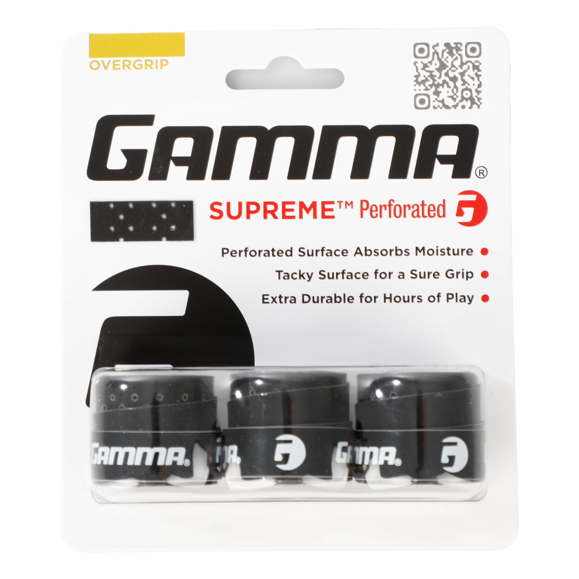 Gamma Supreme Perforated Pack de 3 - negro