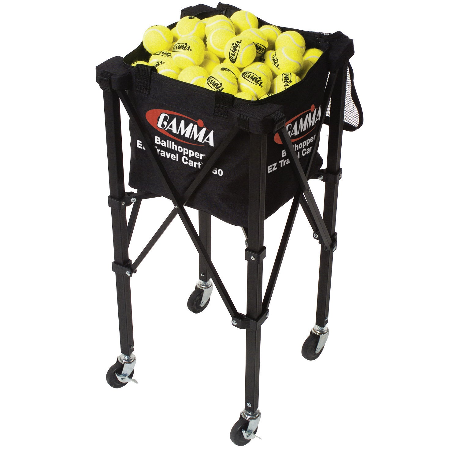 Gamma EZ Travel Cart 150 Carro De Pelotas Con Rodillos-Negro