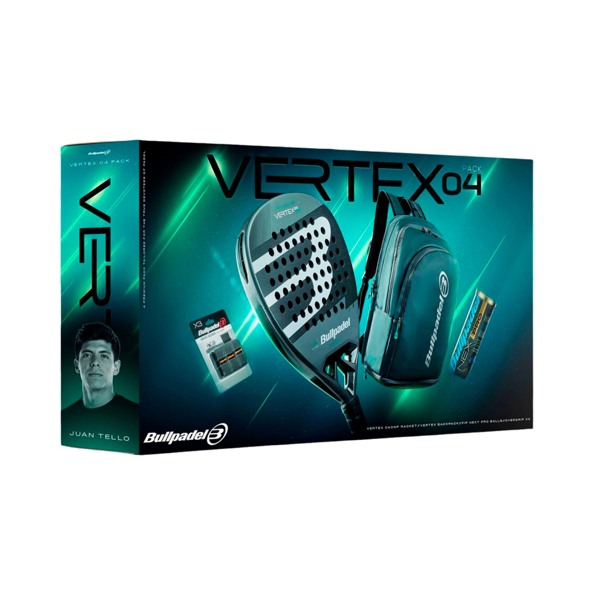 Bullpadel Vertex 04 Pack Man Packs de raquetas Padel Más mochila-negro