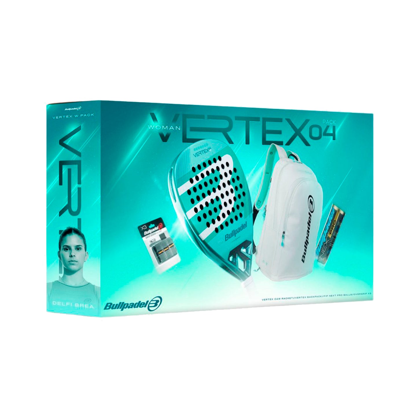 Bullpadel Vertex 04 Pack Woman Packs de raquetas Padel Más mochila-blanco
