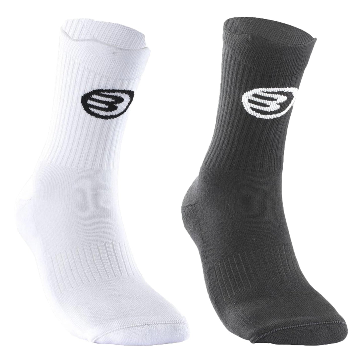 Bullpadel Bp253 (Pack 2) Calcetines de deporte Unisex - negro, blanco