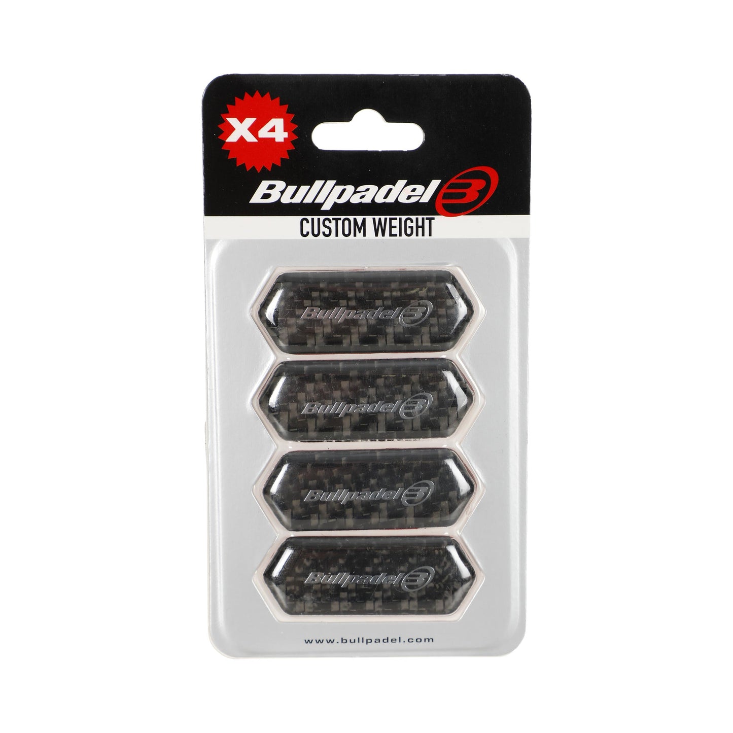 Bullpadel Protector Custom (4x3 gr.) Cinta de plomo - negro
