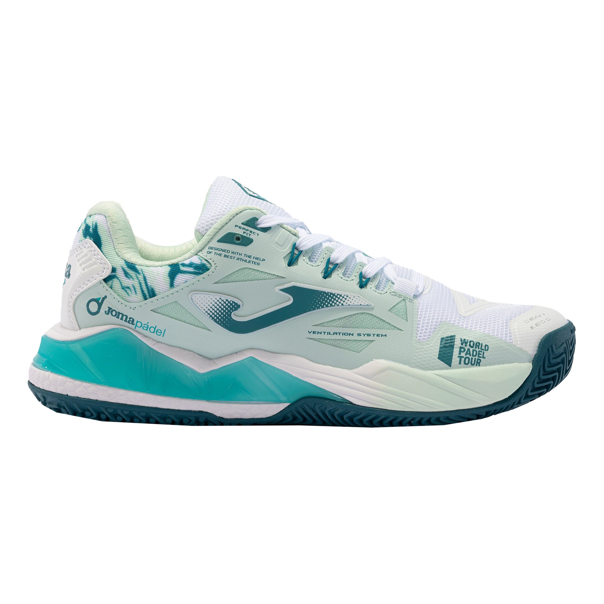 Joma Spin Zapatilla de pádel Mujeres - turquesa, blanco