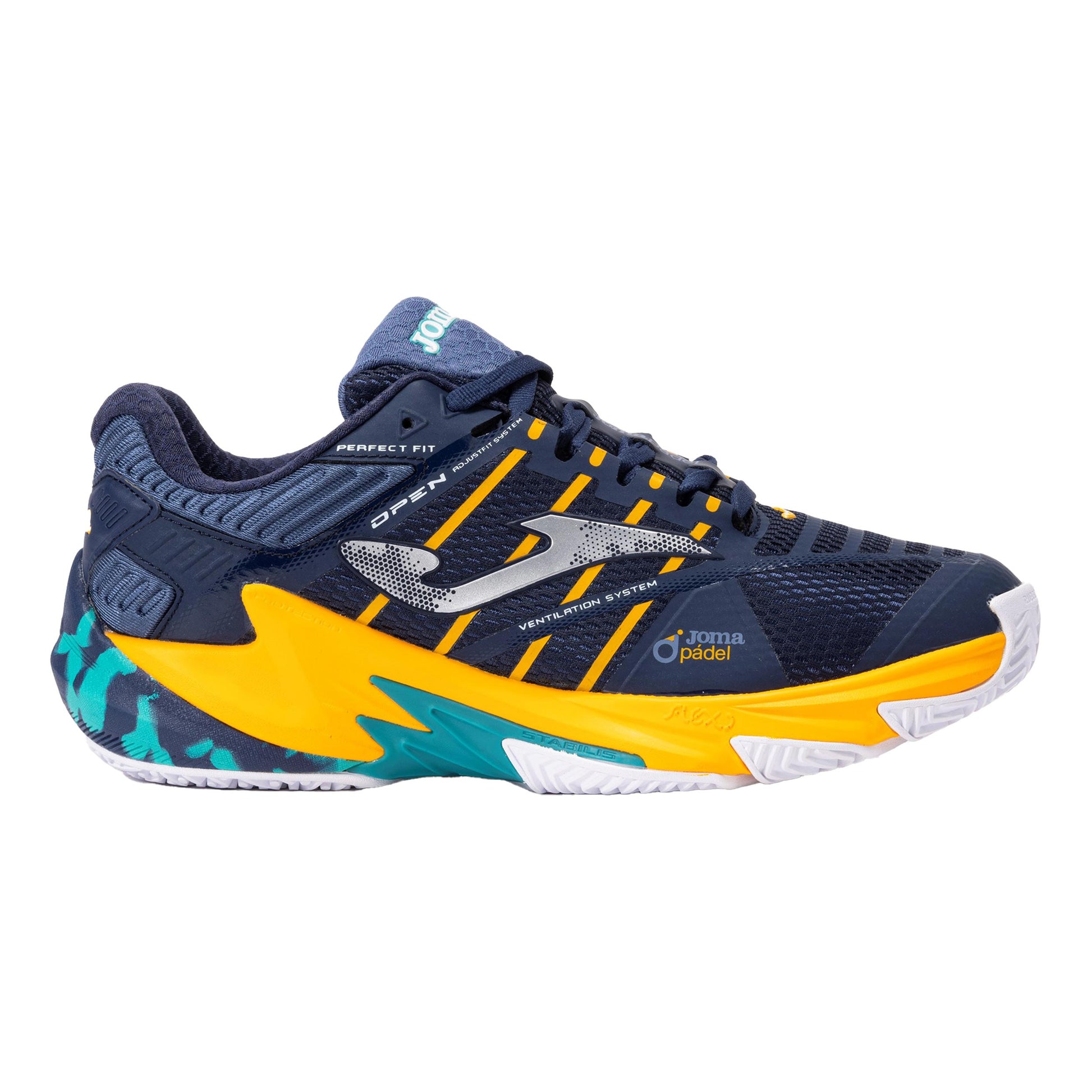 Joma Open Zapatilla de pádel Hombres - azul oscuro, naranja