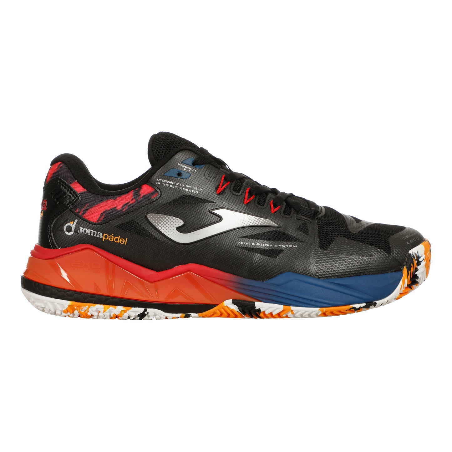 Joma Spin Zapatilla de pádel Hombres - negro, naranja