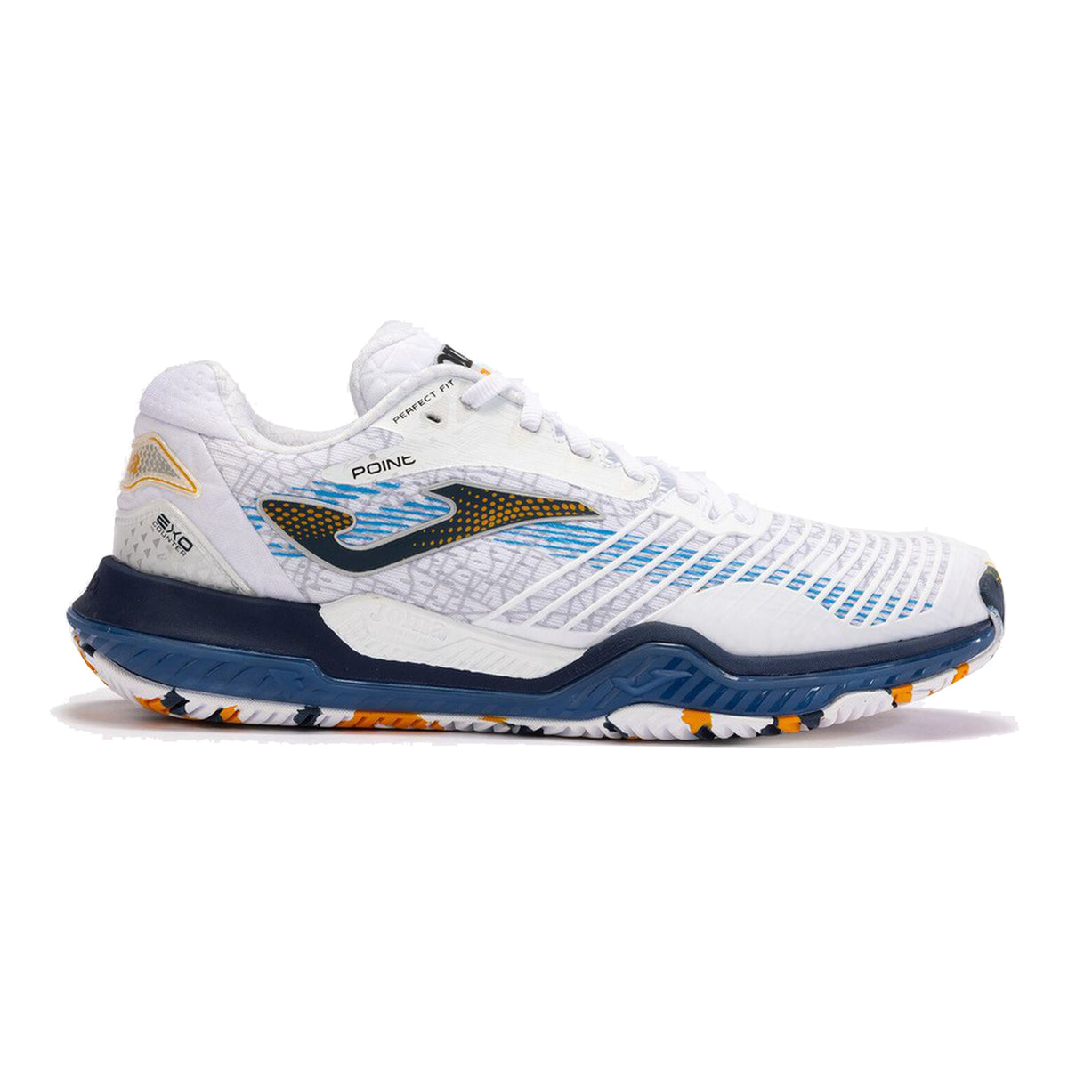 Joma Point Zapatilla todas las superficies Hombres - blanco, azul oscuro