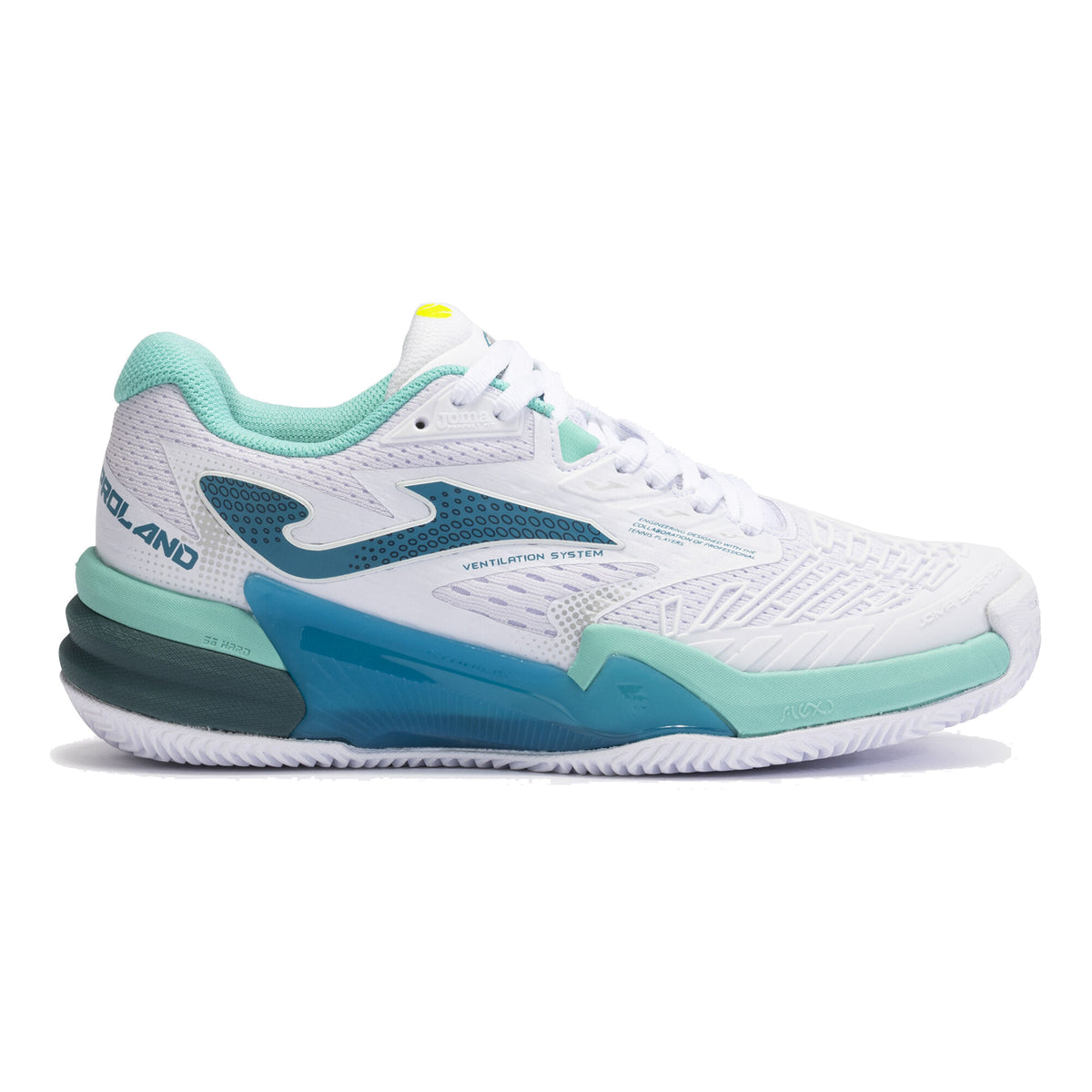 Joma Roland Zapatilla Tierra Batida Mujeres-Blanco,Mint