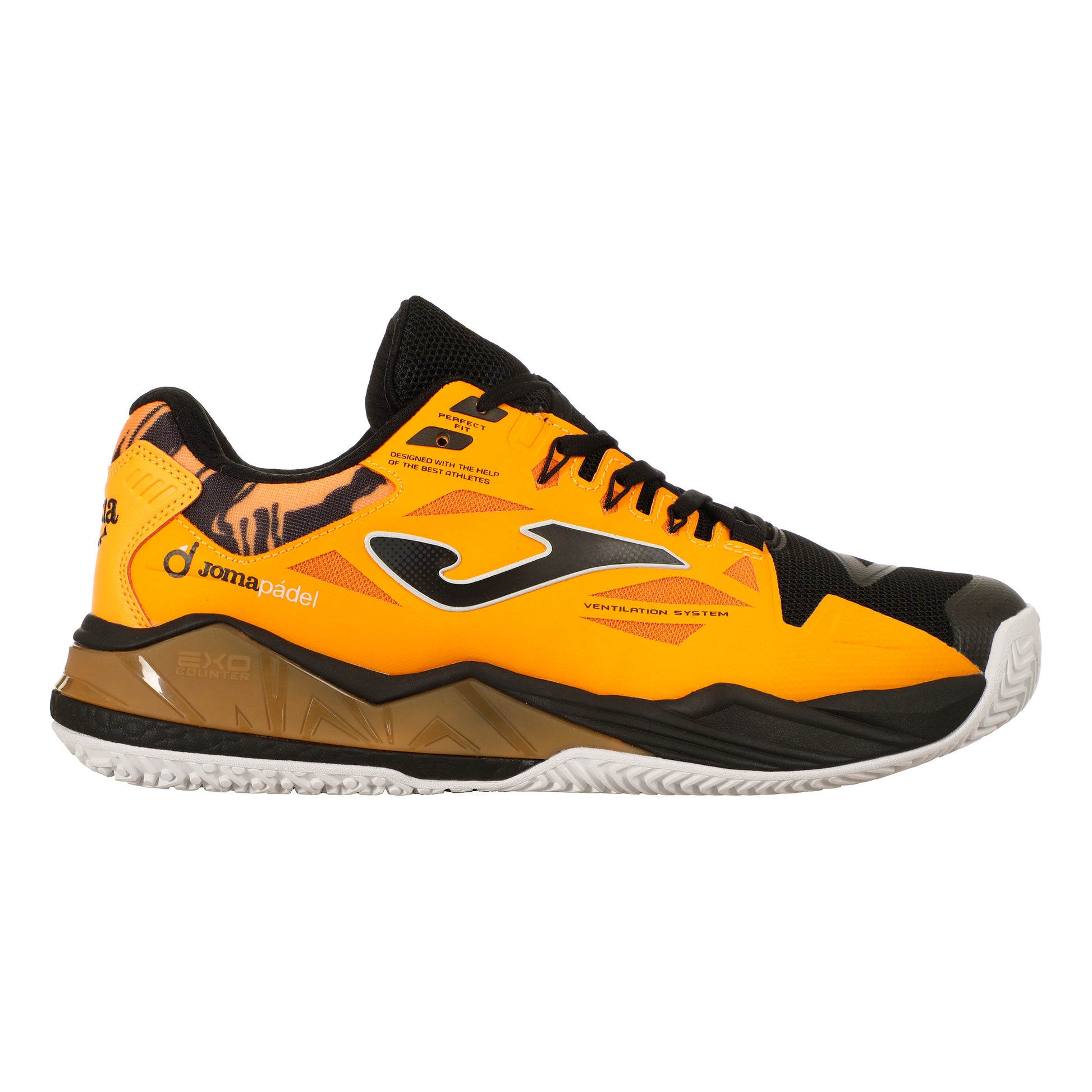 Joma Spin Zapatilla de pádel Hombres - naranja, negro
