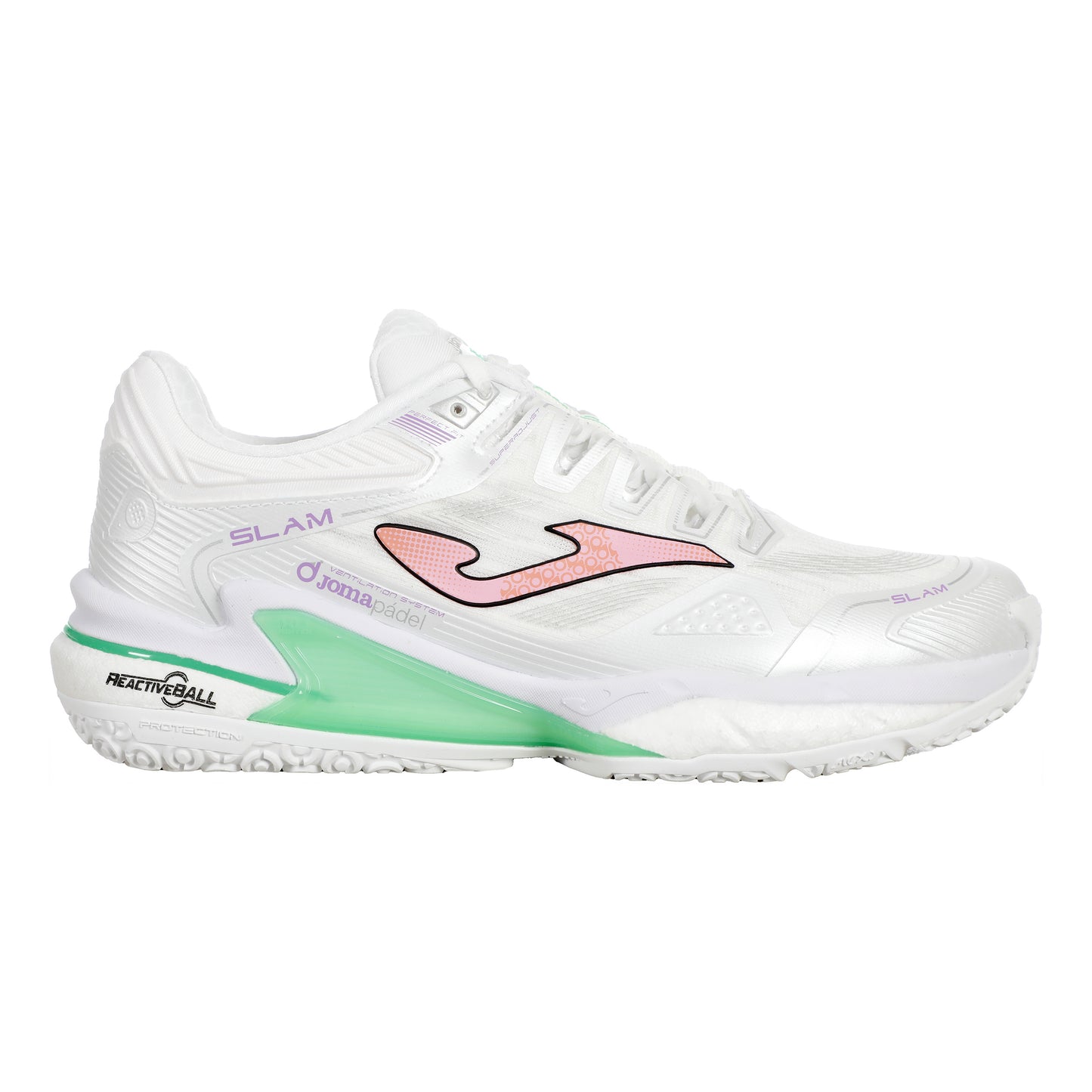Joma Slam Zapatilla De Pádel Mujeres-Blanco,Rosa