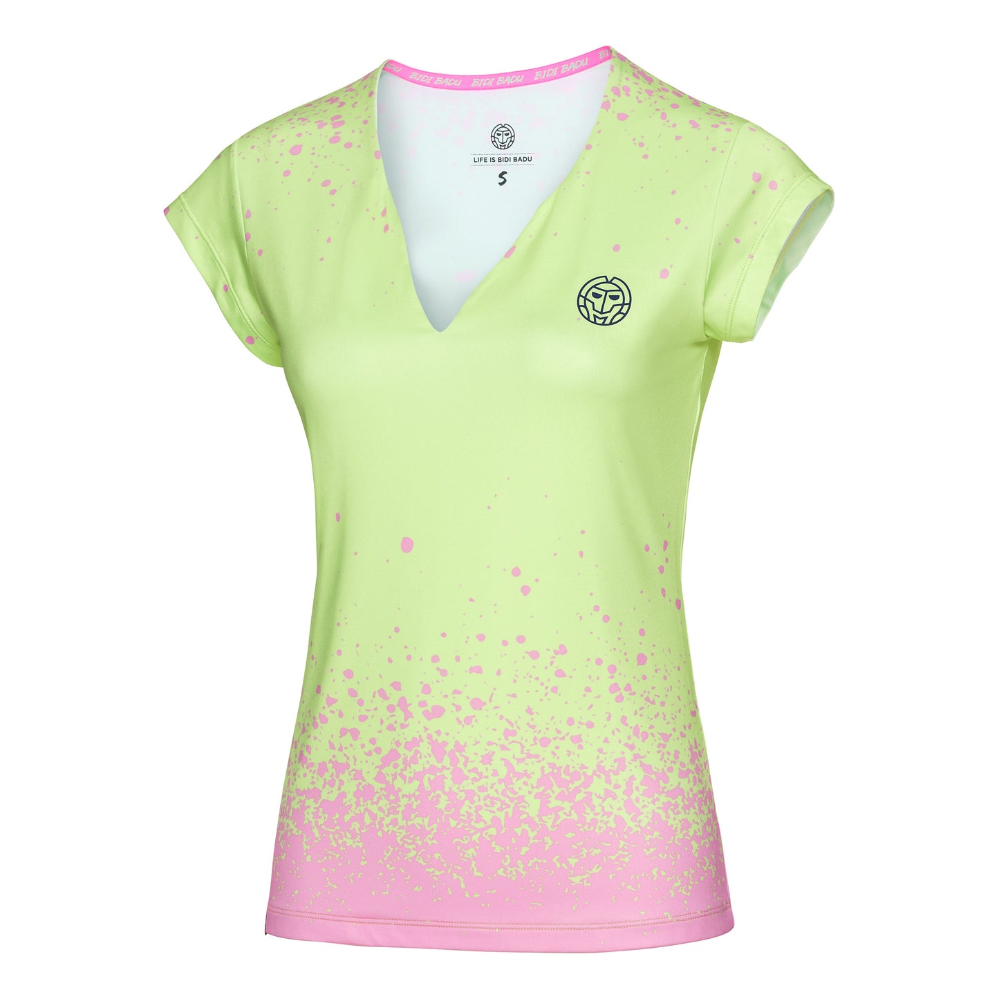 BIDI BADU Bella Tech Camiseta De Manga Corta Mujeres-Verde Claro,Rosa