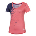 Amari Tech Round-Neck Camiseta de manga corta Mujeres - coral, azul oscuro