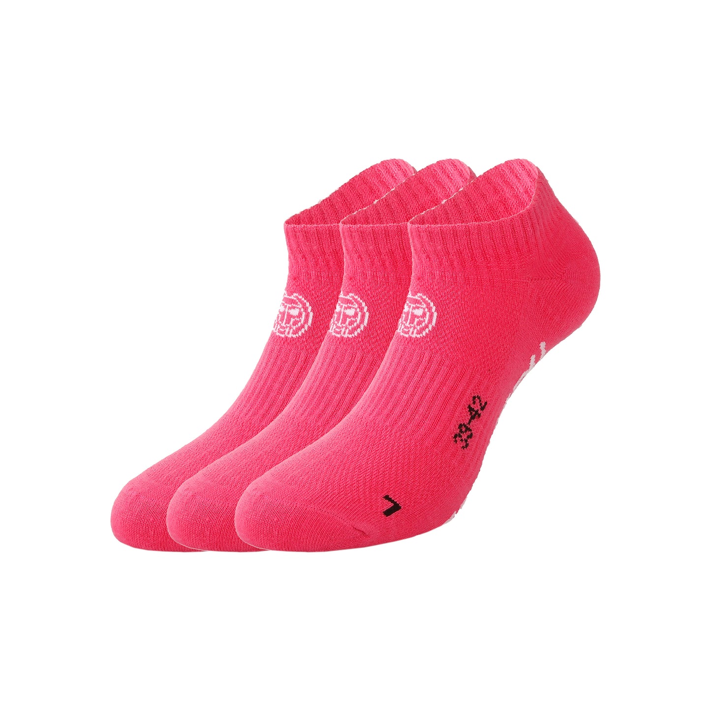 BIDI BADU Karli Tech No-Show Calcetines Deporte Pack De 3-Rosa,Blanco
