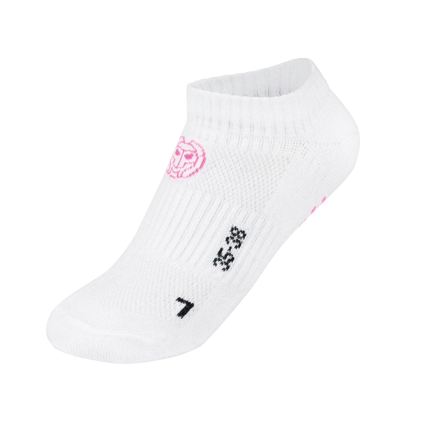 BIDI BADU Karli Tech No-Show Calcetines Deporte Pack De 3-Blanco,Rosa