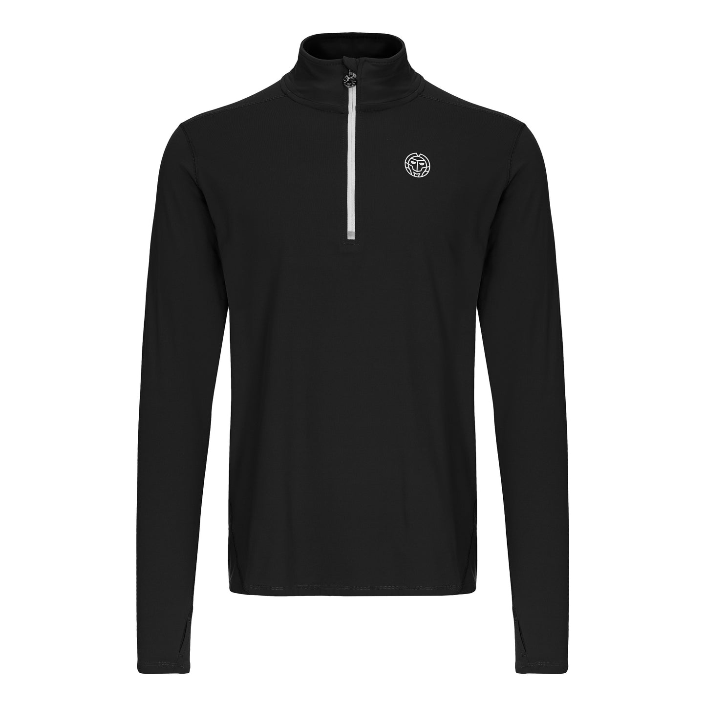 BIDI BADU Zac Tech Half Zip Camiseta de manga larga Hombres - negro, blanco