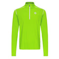 Zac Tech Half Zip Camiseta De Manga Larga Hombres-Verde Neón,Blanco